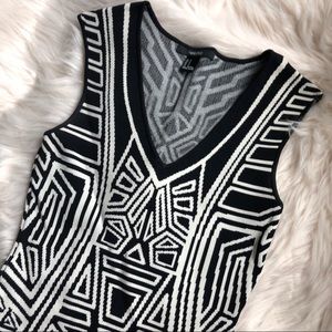 Printed body con dress